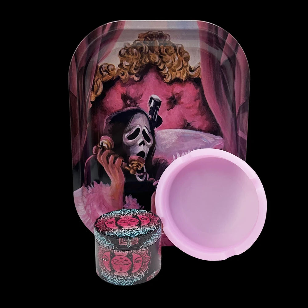 Ghostfaze GreenZmoke Set Grinder + Tablett + Ashtray